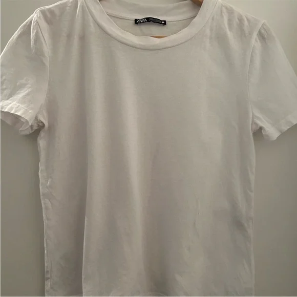 White Zara Basic Tee - Picture 2 of 3